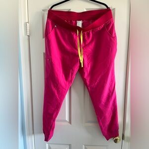 FIGS Zamora Shocking Pink Scrub Jogger Pants size XXL